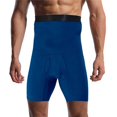 thumbnail image 1 of QSAWXQZ Men's Compression High Waisted Workout Shorts Quick Dry Tummy Control Butt Lifting Stretchy Leggings Workout Running Blue S, 1 of 5