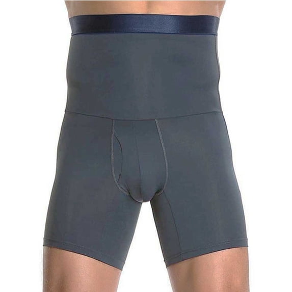 QSAWXQZ Men's Compression High Waisted Workout Shorts Quick Dry Tummy Control Butt Lifting Stretchy Leggings Workout Running Gray S