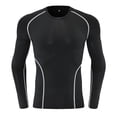 thumbnail image 1 of QSAWXQZ Men's Compression Shirts Long Sleeve Crewneck Elastic Solid Base Layer Pullover Top for Workout Gray 2XL, 1 of 4