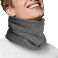 thumbnail image 1 of QSAWXQZ Men's Fleece Lined Textured Neck Gaiter Windproof Waterproof Neck Warmer for Cold Gray Free Size, 1 of 4