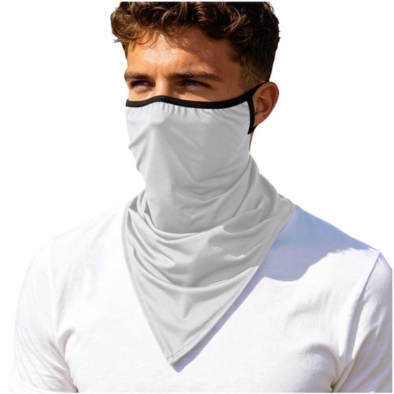 QSAWXQZ Men's Neck Gaiter Ear Loop Face Cover Breathable Scarf Lightweight Outdoor Sun Mask Free Size