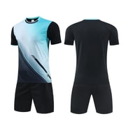 QSAWXQZ Men's Printed 2PC Athletic Jersey Set Crew Neck Short Sleeves Top Elastic Waist Shorts with Pockets Outfit Casual for Summer XL