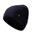 thumbnail image 1 of QSAWXQZ Men's Ribbed Knit Beanie Hat Winter Warm Cuffed Skull Cap Soft Stretchy Daily Headwear Navy Free Size, 1 of 3