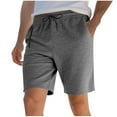 thumbnail image 1 of QSAWXQZ Men's Shorts with Zipper Pockets Quick Dry Lightweight Elastic Waist Breathable Activewear Bottoms for Gym Workout L, 1 of 9