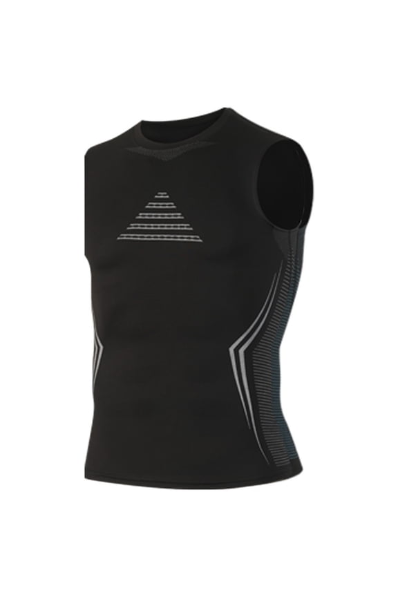 Men's Sleeveless Compression Tank Top Crew Neck Tummy Control Slim Body Shaper S