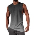 thumbnail image 1 of QSAWXQZ Men's Striped Color Block Tank Top Crew Neck Sleeveless Athletic Summer Beach Casual Pullover Shirt for Summer L, 1 of 5