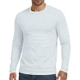 thumbnail image 1 of QSAWXQZ Men's Striped Graphic T Shirt Crew Neck Long Sleeve Pullover Casual Tee Shirt for Spring 3XL, 1 of 6
