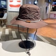 thumbnail image 1 of QSAWXQZ Men's Wide Brim Outdoor Hat Foldable Chin Strap Embroidered Sun Protection Bucket Hat Free Size, 1 of 5