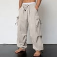 thumbnail image 1 of QSAWXQZ Mens Cargo Joggers Quick Dry Drawstring Elastic Waist Pockets Outdoor Athletic Streetwear Pants 2XS, 1 of 7