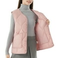 thumbnail image 1 of QSAWXQZ Puffer Vest for Women Sleeveless Button Down Collarless Padded Gilet Coat with Pockets 3XL, 1 of 3