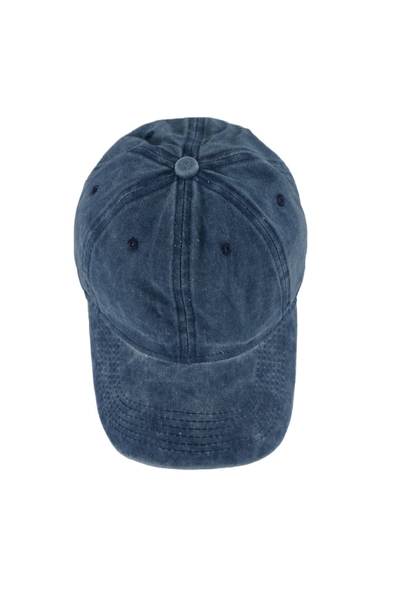 Unisex Baseball Cap Unstructured Adjustable Retro Hat Solid Sun Protection Headwear for Everyday Wear and Sports Running Blue Free Size