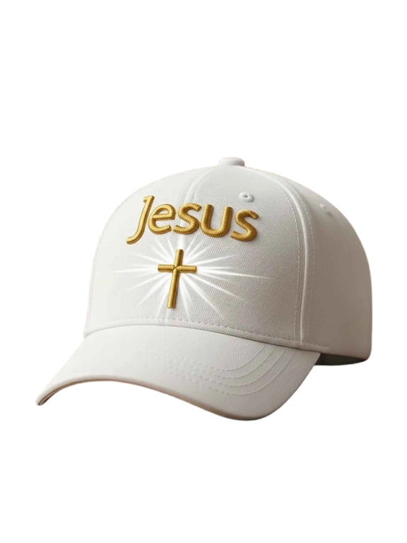 Unisex Christian Hat Jesus Embroidery Baseball Cap Women Men Outdoor Sun Protection Hat Free Size