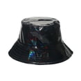 thumbnail image 1 of QSAWXQZ Unisex Cotton Bucket Hat Shiny Metallic Festival Fisherman Cap for Party and Dance Shows Black Free Size, 1 of 9