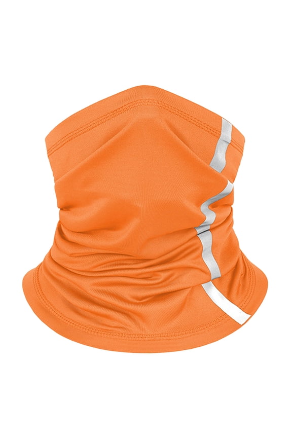 Unisex High Visibility Reflective Strip Ice Silk Neck Gaiter Quick Dry Breathable Cooling Face Mask Stretchy Balaclava for Night Running Cycling Sports Free Size