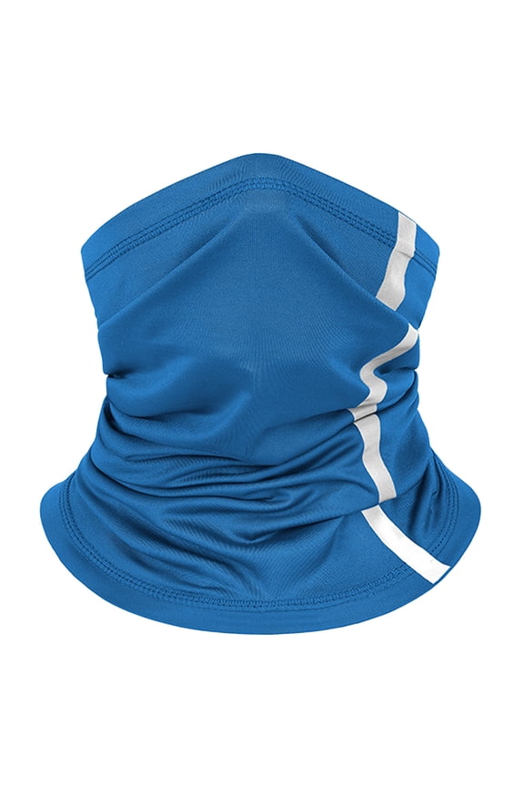 Unisex High Visibility Reflective Strip Ice Silk Neck Gaiter Quick Dry Breathable Cooling Face Mask Stretchy Balaclava for Night Running Cycling Sports Free Size