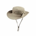 thumbnail image 1 of QSAWXQZ Unisex Lightweight Wide Brim Sun Hat Quick Drying Mesh Boonie Hat with Half Mesh Crown and Adjustable Strap for Summer Hiking and Beach Vocation Khaki Free Size, 1 of 6