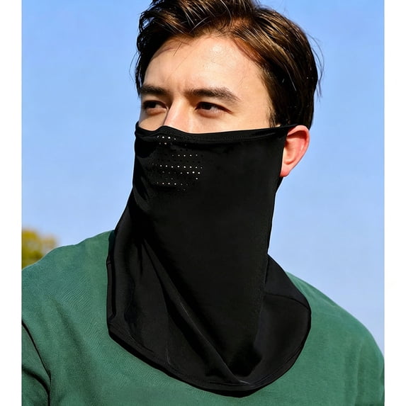QSAWXQZ Unisex Sun Protection Face Cover Ear Loop Breathable Lightweight Neck Gaiter Free Size