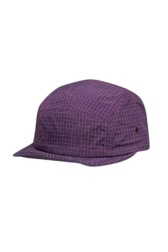 Unisex UPF 50+ Striped Hat Quick Dry Flat Brim Camp Cap Sun Protection Headwear for Women Men Trail Running and Summer Cycling Purple Free Size