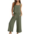 thumbnail image 1 of QSAWXQZ Women's 2 Piece Pajama Set Short Sleeve Button Down Lapel Shirt Ruffle Trim Shorts Solid Soft Loungewear Sleepwear Set XL, 1 of 9