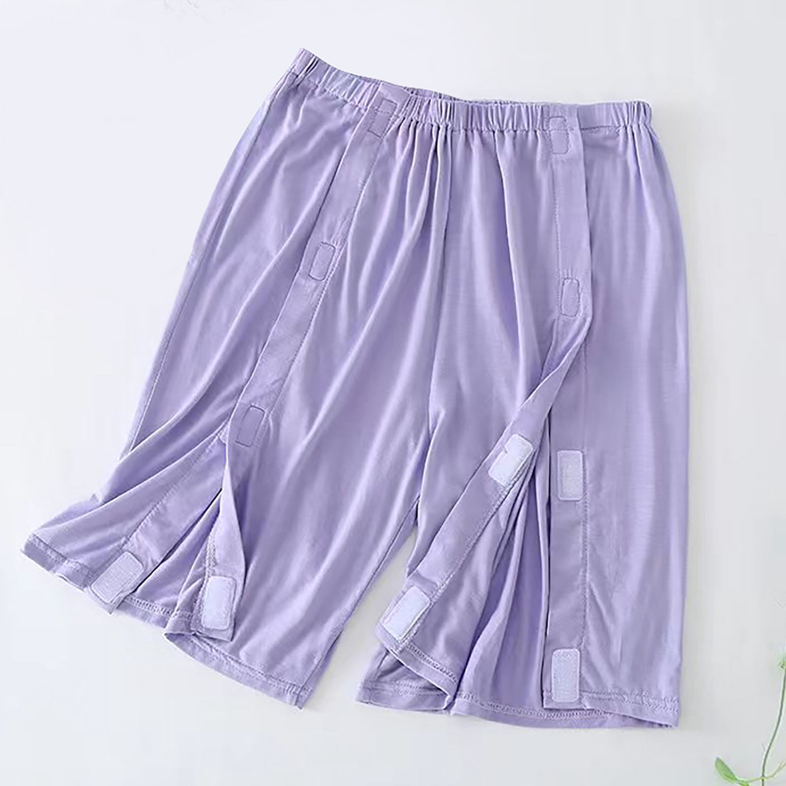 QSAWXQZ Women's Adaptive Tearaway Shorts Hook and Loop Side Closure L ...
