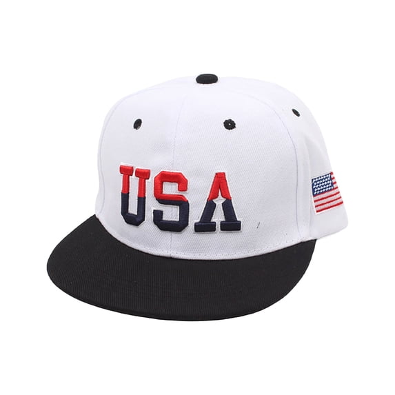 QSAWXQZ Women's Baseball Cap Flat Brim Flag Print Embroidered Street Outdoor Hat Lightweight Travel Headwear Free Size