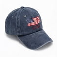 thumbnail image 1 of QSAWXQZ Women's Baseball Cap Independence Day Flag Embroidery Washed Distressed Adjustable Cotton Outdoor Sun Hat Free Size, 1 of 5
