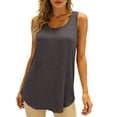 thumbnail image 1 of QSAWXQZ Women's Basic Scoop Neck Tank Top Flowy Sleeveless Lightweight Stretchy Solid Pullover Tunic Shirt L, 1 of 5