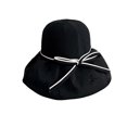 thumbnail image 1 of QSAWXQZ Women's Bucket Hat Bow Foldable Soft Brim Summer Beach Sun Hat Lightweight Travel Headwear Free Size, 1 of 5