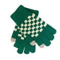thumbnail image 1 of QSAWXQZ Women's Cable Knit Gloves Color Block Cold Protective Touchscreen Gloves for Cold Green Free Size, 1 of 3