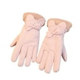 thumbnail image 1 of QSAWXQZ Women's Cute Bowknot Winter Gloves Fleece Lined Touchscreen Warm Driving Gloves with Faux Fur Cuff Pink Free Size, 1 of 2