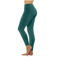 thumbnail image 1 of QSAWXQZ Women's High Waist Ruched Ankle Leggings for Yoga and Workout Green XS, 1 of 7