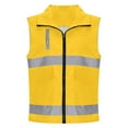 thumbnail image 1 of QSAWXQZ Women's High Visibility Reflective Sleeveless Lapel Safety Vest with Pockets Workwear Zip Up Security Vest M, 1 of 6