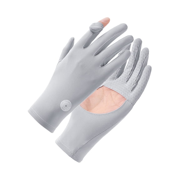 QSAWXQZ Women's Ice Silk Sun Protection Driving Gloves UPF 50+ Non Slip Quick Dry Touchscreen Finger Openings Breathable for Riding Fishing Free Size