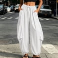 thumbnail image 1 of QSAWXQZ Women's Jogger Pants Drawstring Elastic Waist Loose Tapered Leg Trousers with Pockets Adjustable Hem Bottoms XL, 1 of 9