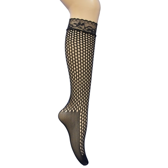 QSAWXQZ Women's Lace Knee High Socks Sheer Vintage Lace Socks Free Size