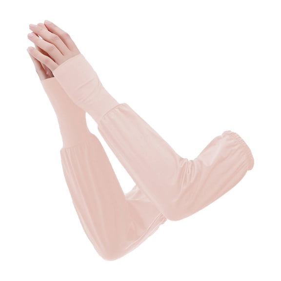 QSAWXQZ Women's Loose Cooling Sun Sleeves with Elastic Cuff Breathable UV Protection Arm Covers Lightweight Long Sleeves for Summer Travel Daily Wear Free Size