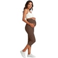 thumbnail image 1 of QSAWXQZ Women's Maternity Capri Pants over Belly High Waist Slim Leg Stretch Cropped Pants with Pockets M, 1 of 6