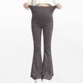 thumbnail image 1 of QSAWXQZ Women's Maternity Pants over Belly High Waist Flare Leg Stretch Yoga Pants for Casual L, 1 of 8
