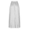 thumbnail image 1 of QSAWXQZ Women's Metallic Pleated Maxi Skirt Flowy High Waisted Skirt for Work Casual Outfits White 4XL, 1 of 6