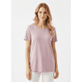thumbnail image 1 of QSAWXQZ Women's Modal Built in Bra Pajama Top Crew Neck Short Sleeves Relaxed Sleep Tee Lounge Top for Lounge L, 1 of 9