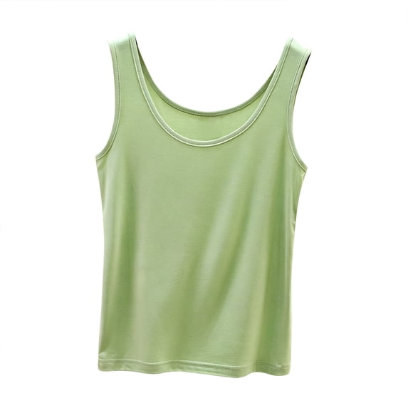 QSAWXQZ Women's Modal Pajama Tank Crew Neck Sleeveless Layering Top Lounge Lightweight Relaxed for Summer L