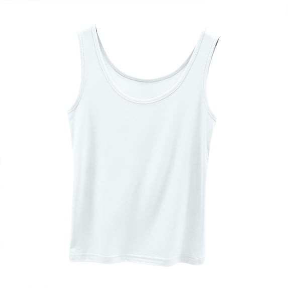 QSAWXQZ Women's Modal Pajama Tank Crew Neck Sleeveless Layering Top Lounge Lightweight Relaxed for Summer L