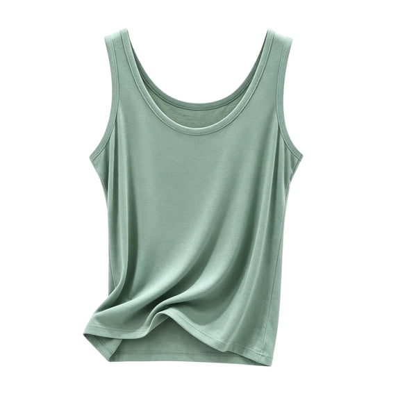 QSAWXQZ Women's Modal Pajama Top Crew Neck Sleeveless Loose Tank Shirt Loose Soft Sleepwear Lounge Top 2XL