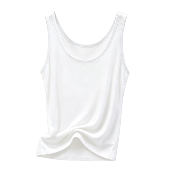 QSAWXQZ Women's Modal Pajama Top Crew Neck Sleeveless Loose Tank Shirt Loose Soft Sleepwear Lounge Top L