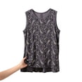 thumbnail image 1 of QSAWXQZ Women's Modal Printed Pajama Tank Crew Neck Sleeveless High Low Hem Layering Top Lounge for Summer 4XL, 1 of 5