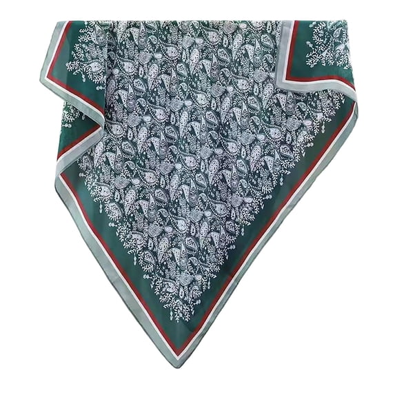 QSAWXQZ Women's Paisley Print Square Scarf Satin Feel Bandana Lightweight Travel Neck Wrap Free Size