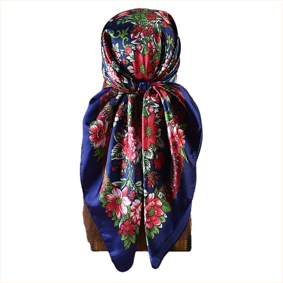 QSAWXQZ Women's Printed Head Scarf Satin Feel Bandana Smooth Hair Wrap Neck Scarf Free Size