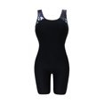 thumbnail image 1 of QSAWXQZ Women's Boyleg One Piece Swimsuit Sleeveless Knee Length Modest Athletic Bathing Suit for Swimming M, 1 of 11
