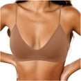 thumbnail image 1 of QSAWXQZ Women's Seamless Bralette Spaghetti Strap Wireless Pull-on Bra XL, 1 of 5