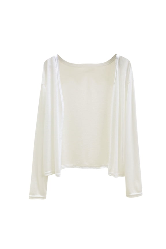 Women's Sheer Sun Protection Cardigan Lightweight Open Front Long Sleeve Beach Cover Up Breathable Blouse XL